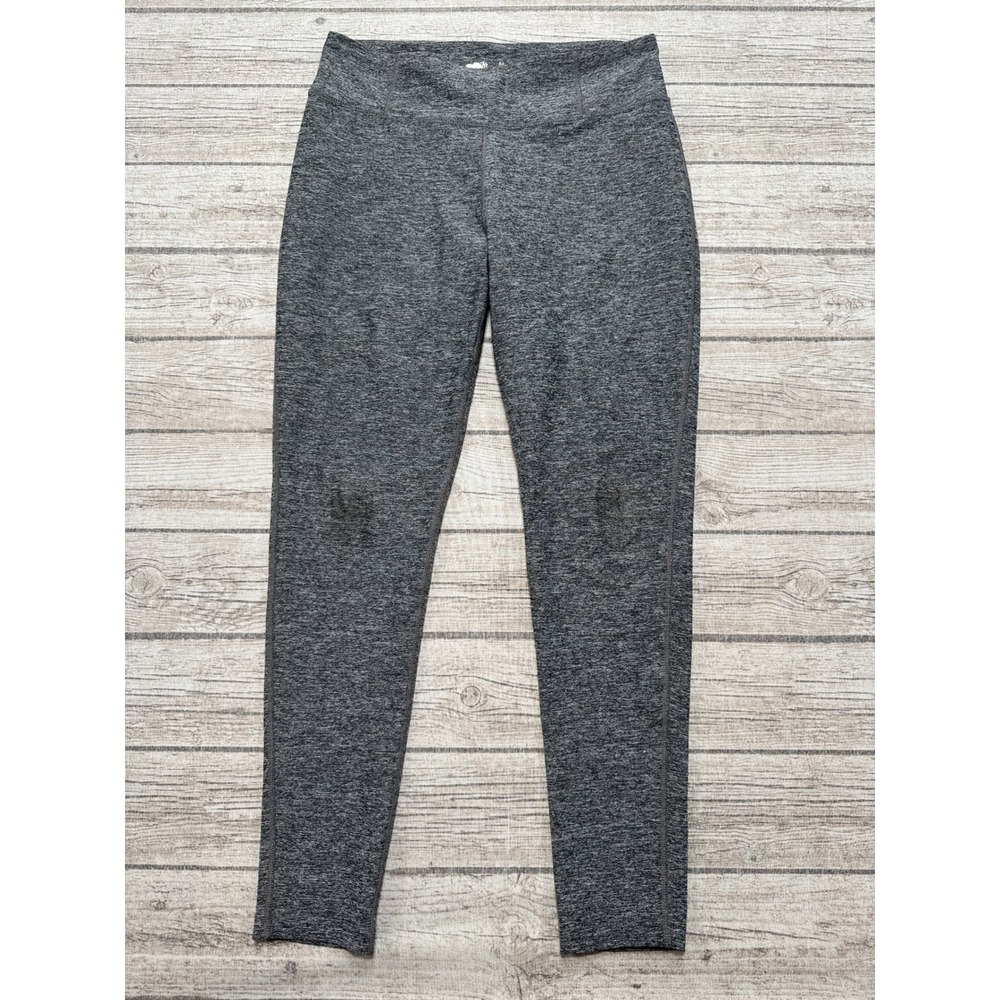 Roots Leggings Women's Medium Gray Heathered High Rise Activewear Yoga Training